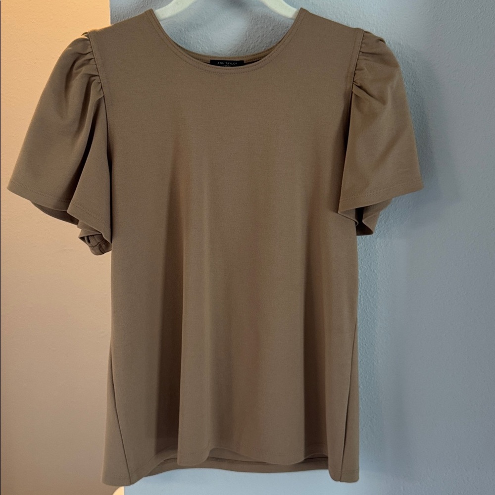 Ann Taylor Camel Knit Top
